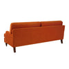 Dusk Hampshire Bright Orange Velvet 3 Seater Sofa RRP £999