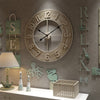Extra Large 60cm Skeleton Rustic Roman Wall Clock Silent Non-Ticking Living Room