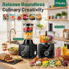 Mixer Food Processor Chopper, Stainless Steel Blender 2.5L+1.5L Timer 11 Speed U