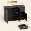 Modern Sideboard Kitchen Storage Cabinet, Black