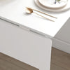 Extendable Kitchen Table for 2-4, Folding Drop Leaf Dining Table, White