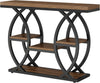 39.4-Inch Console Table, Industrial Entryway Sofa Table with Storage for Hallway