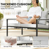 5 Piece Garden Furniture Set, Metal Garden Sofa Set with Cushions, Light Grey