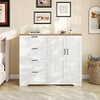 110cm Wooden Dresser with Storage Closet, Bathroom Cabinet for Bedroom