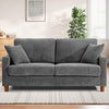 3/4 Seater Corduroy Sofa Jumbo Cord Modern Sofa Couch Seats with 2 Pillows Soft
