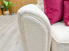 'Alyssia' 3 Seater Sofa Cream Boucle Fabric Self Piped Pillow Back RRP £1800