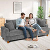 3/4 Seater Corduroy Sofa Jumbo Cord Modern Sofa Couch Seats with 2 Pillows Soft