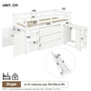 Kids Wooden Cabin Bed Mid Sleeper with Pull-out Desk, Cabinet, Drawers & Shelves