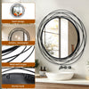 Modern 80cm Round Wall Mirror Decoration Metal Orbital Wall Art for Bedroom Home