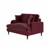 Burgundy Velvet Love Seat - Payton SOF219