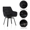 1pc 360° Swivel Dining Chairs Velvet Padded Seat Kitchen Chair Three Color