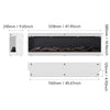 Electric Fireplace Panoramic Media Fire 40-72in Wall Insert LED Fireplace Heater