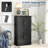 Kitchen Cupboard Cabinet Bathroom Floor Storage Cabinet-Black