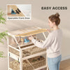 Wooden Hamster Cage, 3 Tier Small Animal Cage with Storage Shelf