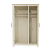 Wooden 3 Door Wardrobe with Hanging Rail Drawers Bedroom Storage Furniture