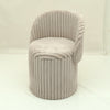 Ottoman Storage Stool Ribbed Round Pouffe Seat 3-in-1 Compact Chair Footstool