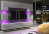 TV Unit Cabinet Wall Unit Cupboard Grey Gloss Living Room Storage TV Set 240cm