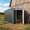 3-10FT Galvanised Garden Storage Shed Outdoor Apex /Pent Roof Log Tool House Box