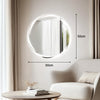 With 3 Mode Lights LED Bathroom Mirror Demister Illuminate Touch Sensor Anti-fog
