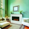 34" Electric Fireplace Heater LED Fire Flame White Surround Suite Free Standing