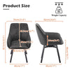 2x Grey Swivel Dining Chairs Faux Leather Padded Seat Dining Room Chair Modern
