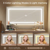 Mondeer Vanity Dressing Table with LED Lighted Mirror & 11 Drawers Makeup Desk