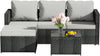 Rattan Garden Furniture Set Corner Sofa Glass Table Patio Outdoor Patio Wicker