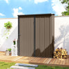Outdoor Storage Shed w/ Lockable Door for Garden, Brown