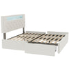 4FT6 DOUBLE UPHOLSTERED BED FRAME WITH CHARGING PORT & LIGHT & SPEAKER & DRAWERS