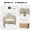 Oversized Barrel Accent Chair Modern Chenille Armchair for Living Room Home