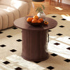 40CM/60CM Coffee Table Round Wood Side Table Sets With Hidden Storage Walnut
