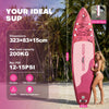 10'6"x33"x6" Inflatable Stand Up Paddle Board for Adults, Ultra-Light Sup Board