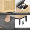 Wooden Entryway Bench with Seat Cushion, Storage Chest for Hallway Dorm
