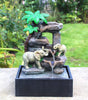 Garden Ornament Fountain Elephant Water Feature Zen Indoor Table Top LED Light
