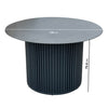 4 Seater Black Aluminium Round Garden Dining Set with Rope Chairs FTR208