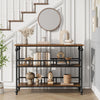 3-Tier Narrow Console Table,43 In Sofa Table with Storage Shelves for Hallway