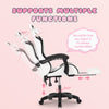 Cute Gaming Chair with Dog Ears for Girls, Height Adjustable Reclining Chair