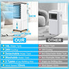 4 In 1 Mobile Portable Air Conditioner, 14L 60W Air Conditioning Unit with Detac