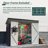 Garden Shed Pent Roof 4X8FT Metal Free Foundation Base Storage House Anthracite