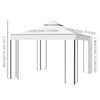 Patio Gazebo Canopy Outdoor Wedding Party Tent Shelter Sun Shade Steel- 3m x 3m