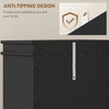 Slim Shoe Storage Cabinet with 3 Flip Drawers for Entryway, Black