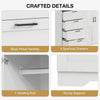 110cm Wooden Dresser with Storage Closet, Bathroom Cabinet for Bedroom