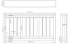 Radiator Cover White Modern Vertical Slat Shelves MDF Cabinet Shelf Large
