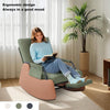 Upholstered Plush Rocking Recliner Accent Reading Chair w/ Footrest Side Pocket
