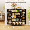 41” Tall Pantry Cabinet Kitchen Storage Cabinet with Doors-Black