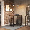 Bar Stools Set of 2 with Footrest, Industrial Breakfast Bar Stools, Rustic Brown
