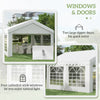 Garden Gazebo Marquee Party Wedding Tent Portable Carport Shelter Car Canopy