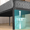 5ft King Bed Frame Mattress Foundation Metal Iron Bed with Under-bed Poquufdqxvu