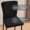 Set of 2/4/6 Bar Stools Velvet Breakfast Bar Chairs Kitchen Office Restaurant