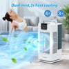 2000Ml Portable Air Conditioner Cooling Fan, 4-in-1 Mobile Evaporative Air Coole